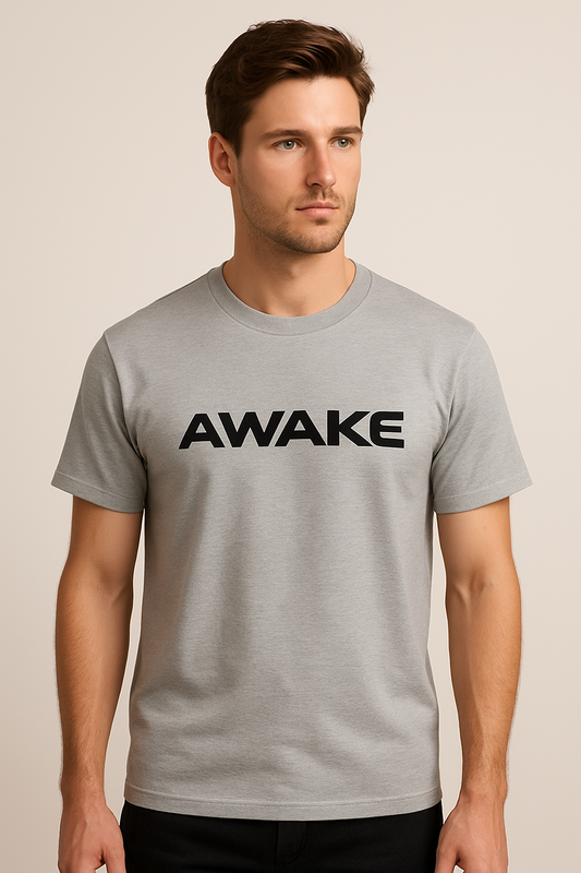 AWAKE T-Shirt  – Stone Gray