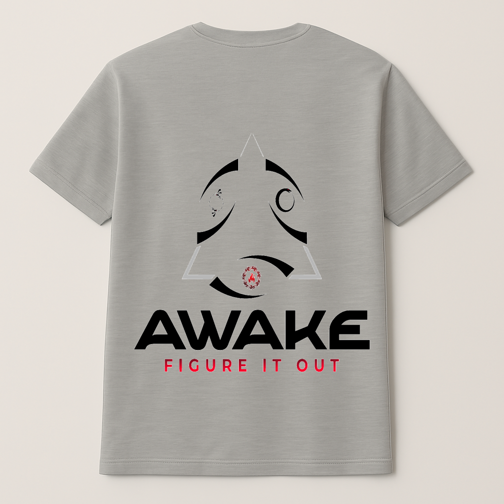 AWAKE T-Shirt  – Stone Gray