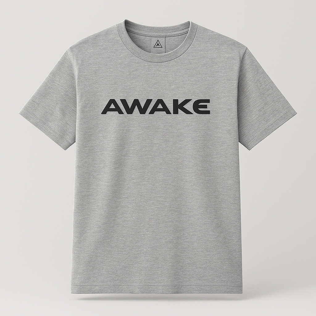 AWAKE T-Shirt  – Stone Gray